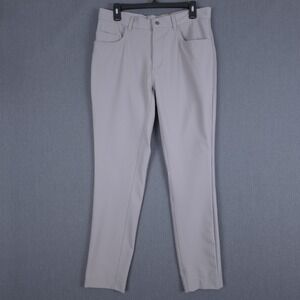 State & Liberty Athletic Fit Tech Chino Mens 34 (Fits 32x30) Light Gray Stretch